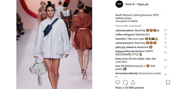 Milano Fashion Week su Instagram: Kendall Jenner e Chiara Ferragni le protagoniste