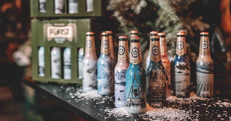 Birra FORST celebra la neve e le montagne con 12 bottiglie speciali