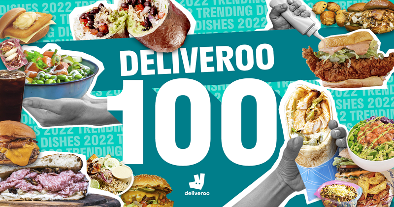 Deliveroo, i 100 piatti più popolari nel 2022 a livello globale