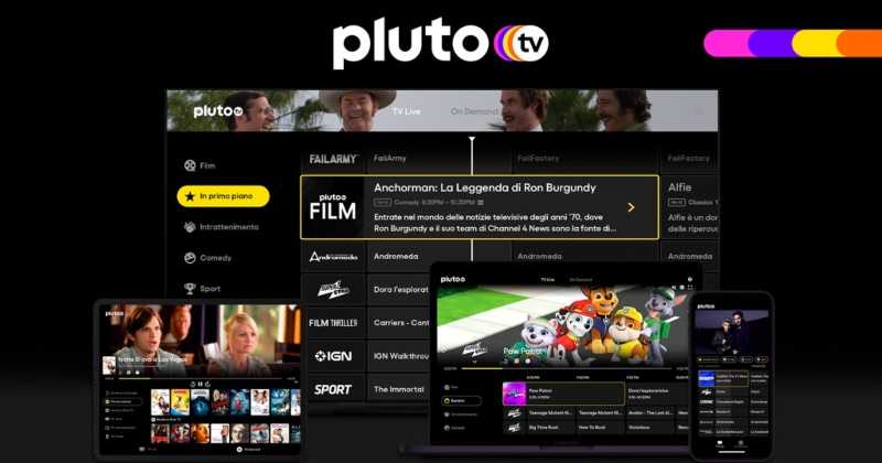 Pluto TV raggiunge i 100 canali in Italia