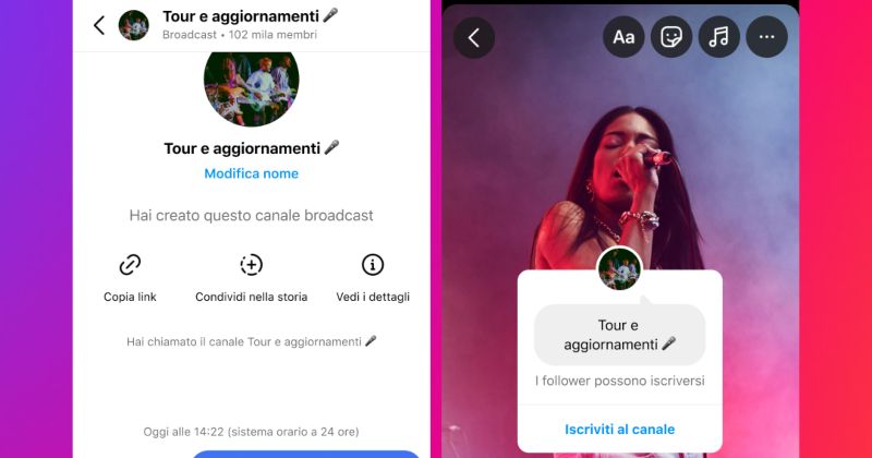 Instagram lancia i Canali Broadcast in tutto il mondo