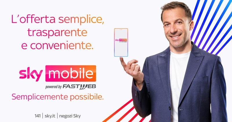 Del Piero è testimonial di Sky Mobile powered by Fastweb